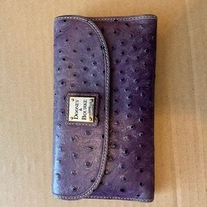 Purple Crocodile Leather Wallet